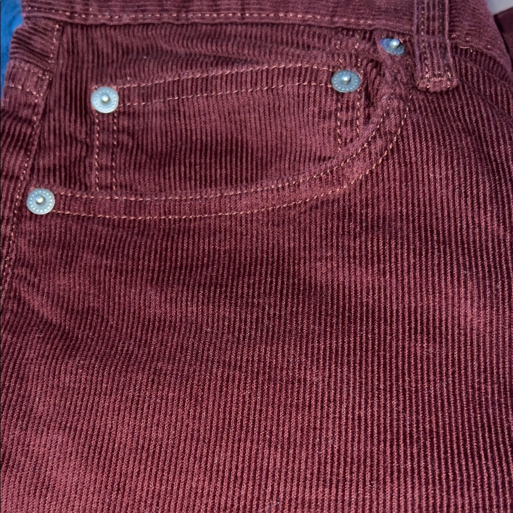 J. Crew Men's Deep Burgundy Corduroy Pants - Picture 2 of 3